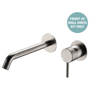 Axle Wall Mixer Dress Kit, Rnd Plate, 200mm Outlet, Brushed Nickel