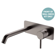 Axle Wall Mixer Dress Kit, Rect Plate, 200mm Outlet, Gun Metal