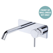 Axle Wall Mixer Dress Kit, Rect Plate, 160mm Outlet, Chrome