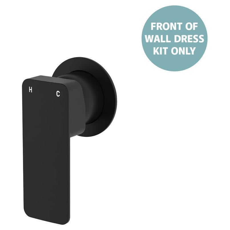 Tono Wall Mixer Dress Kit, Small Rnd Plate, Matte Black