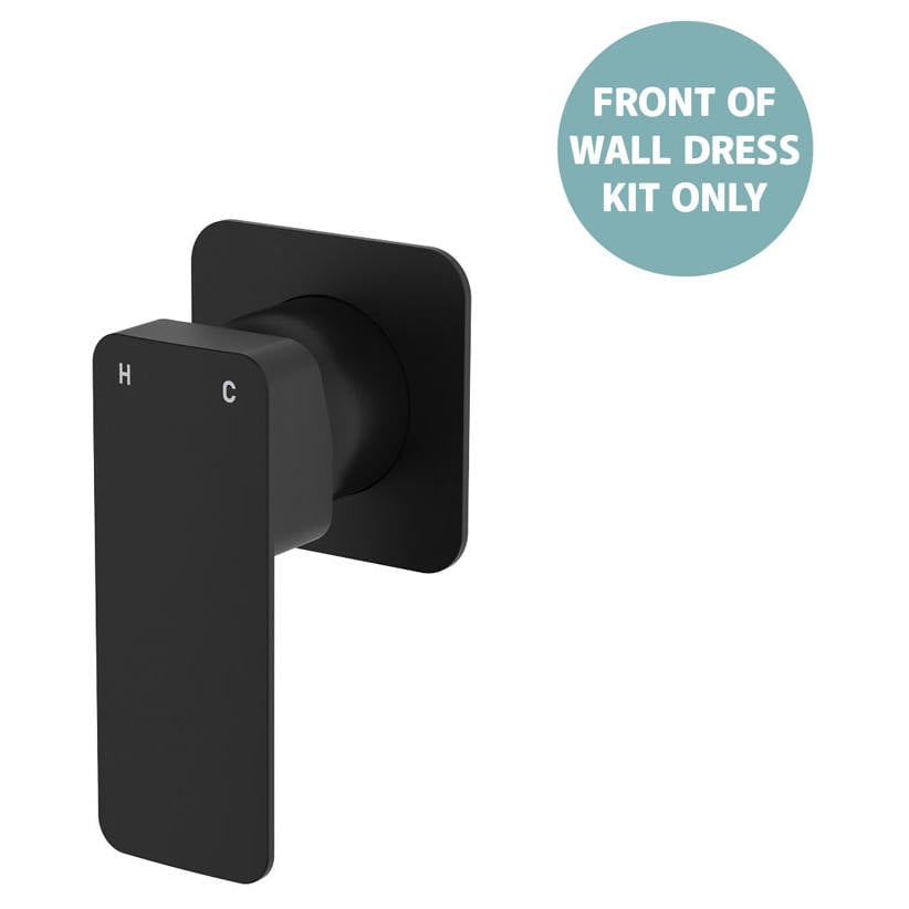 Tono Wall Mixer Dress Kit, Square Plate, Matte Black
