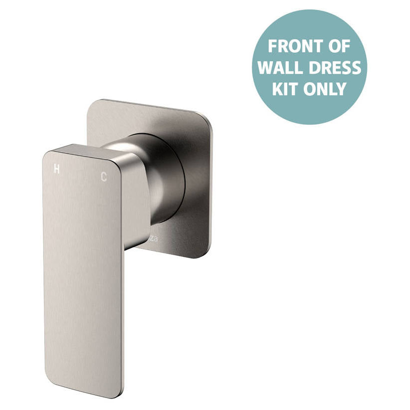 Tono Wall Mixer Dress Kit, Square Plate, Brushed Nickel