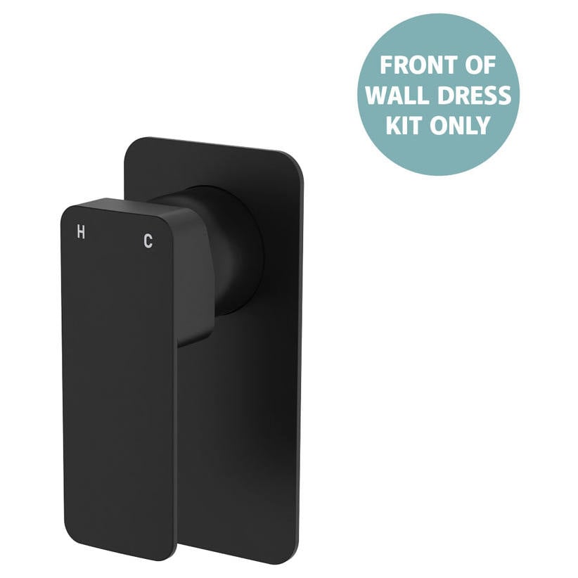 Tono Wall Mixer Dress Kit, Rect Plate, Matte Black