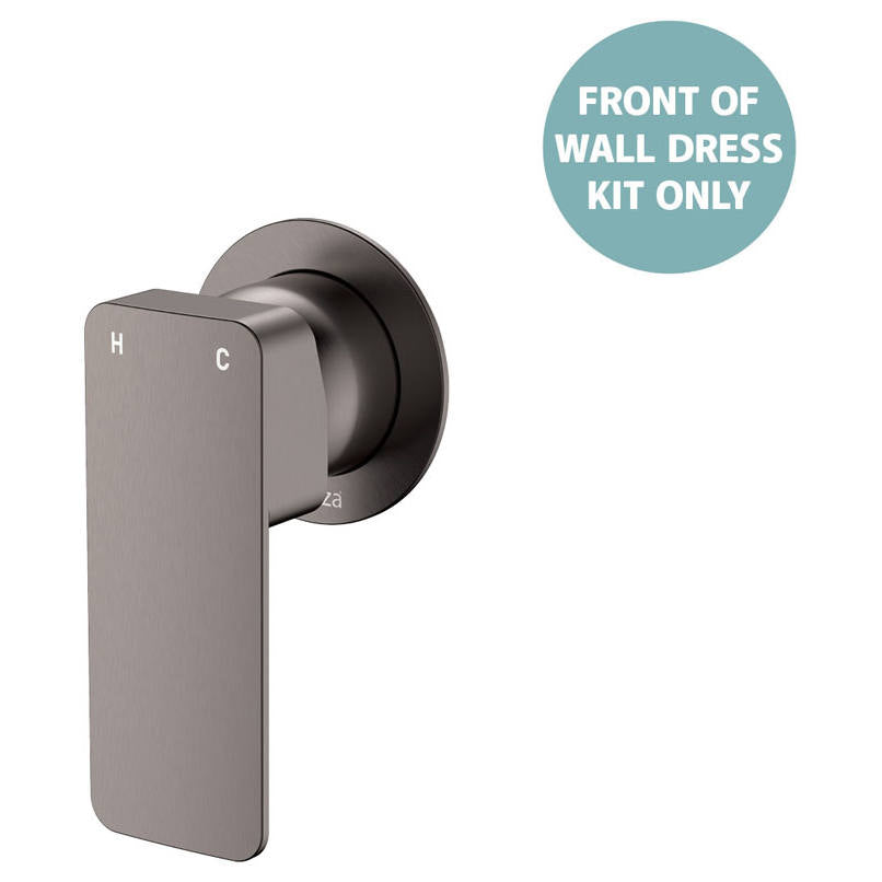 Tono Wall Mixer Dress Kit, Small Rnd Plate, Gun Metal