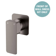 Tono Wall Mixer Dress Kit, Square Plate, Gun Metal