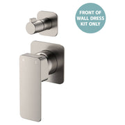 Tono Wall Diverter Mixer Dress Kit, Square Plates, Brushed Nickel