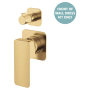 Tono Wall Diverter Mixer Dress Kit, Square Plates, Urban Brass