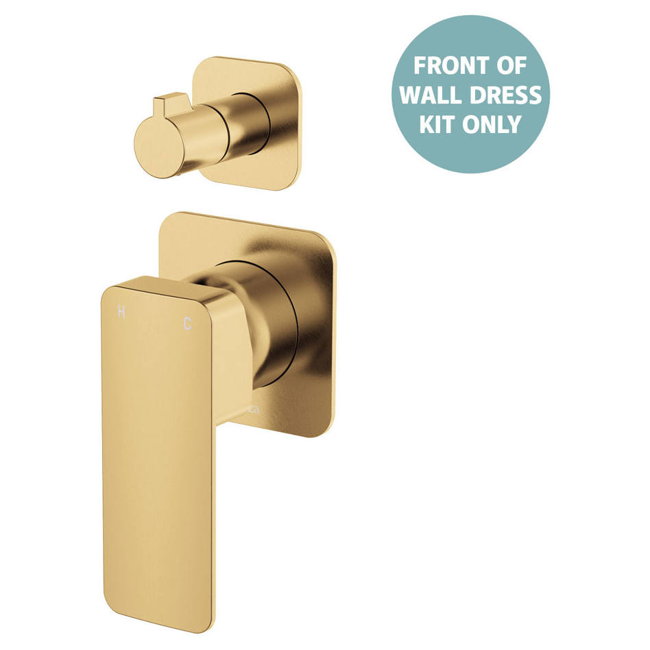 Tono Wall Diverter Mixer Dress Kit, Square Plates, Urban Brass