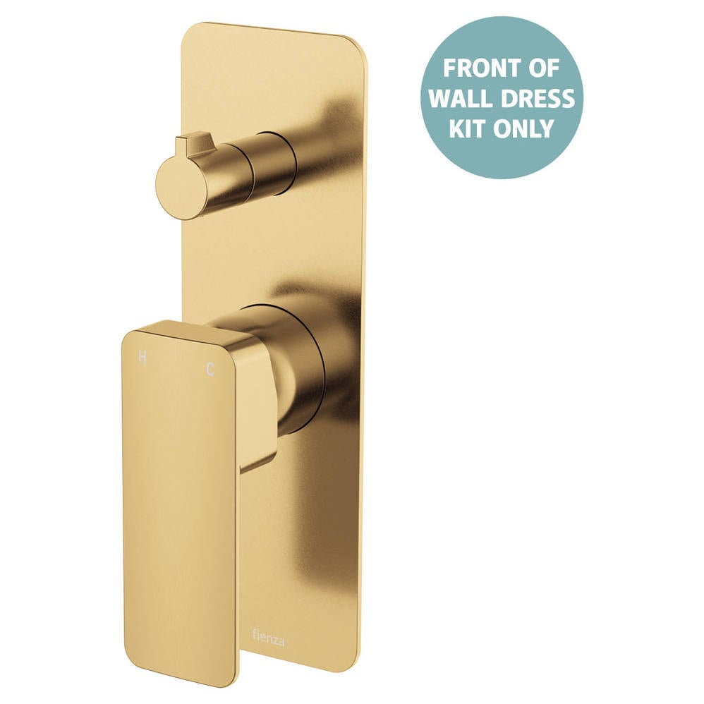 Tono Wall Diverter Mixer Dress Kit, Rect Plate, Urban Brass