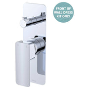 Tono Wall Diverter Mixer Dress Kit, Rect Plate, Chrome