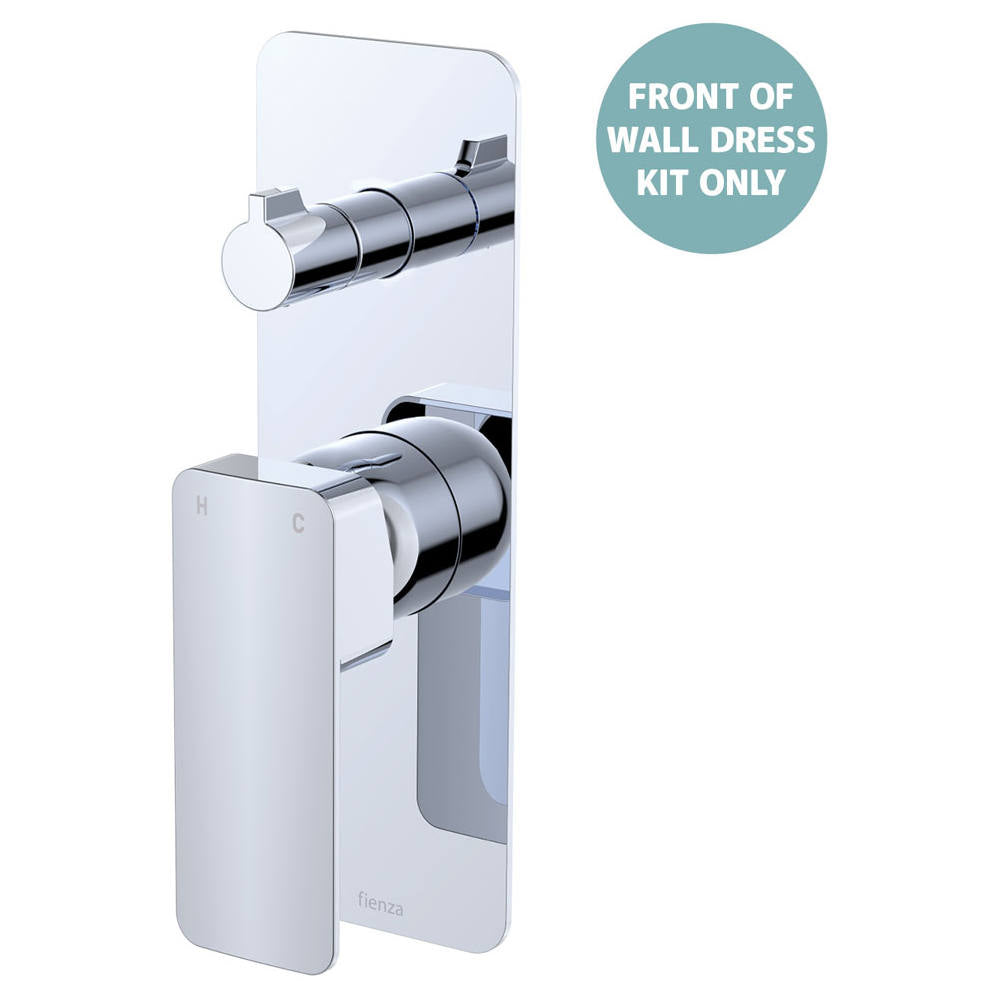 Tono Wall Diverter Mixer Dress Kit, Rect Plate, Chrome