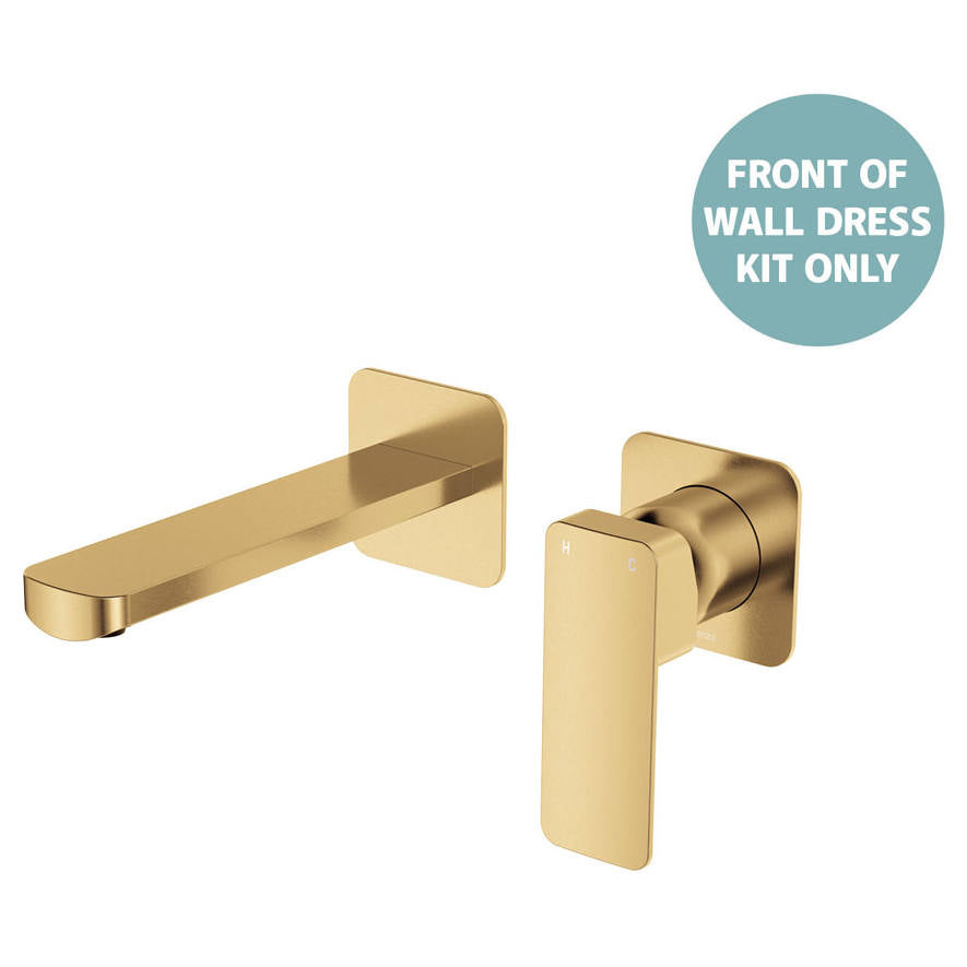 Tono Wall Mixer Set Dress Kit, Square Plate, 160mm Outlet, Urban Brass
