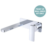 Tono Wall Mixer Set Dress Kit, Rect Plate, 200mm Outlet, Chrome