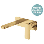 Tono Wall Mixer Set Dress Kit, Rect Plate, 160mm Outlet, Urban Brass