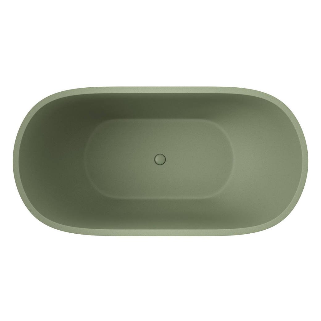 Jada 1500mm Concrete Bath, Sage