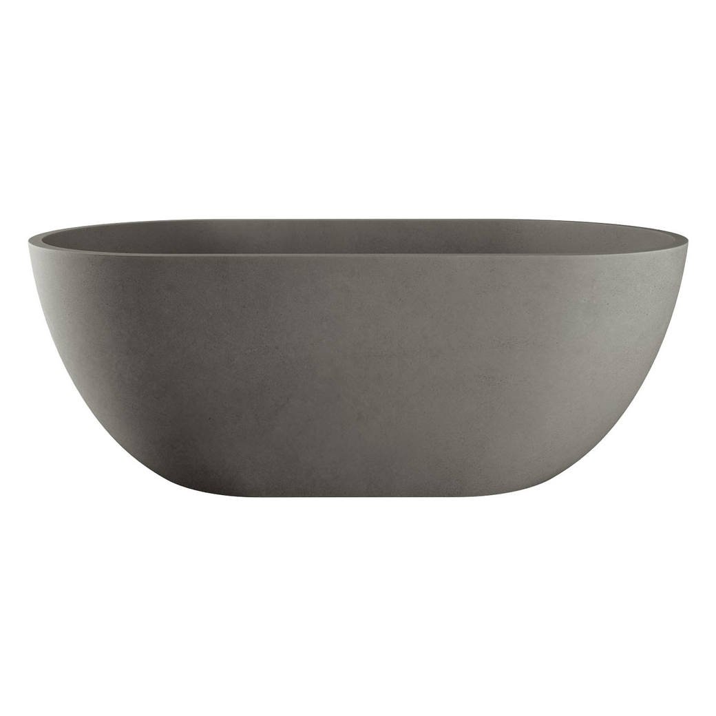 Jada 1500mm Concrete Bath, Warm Grey