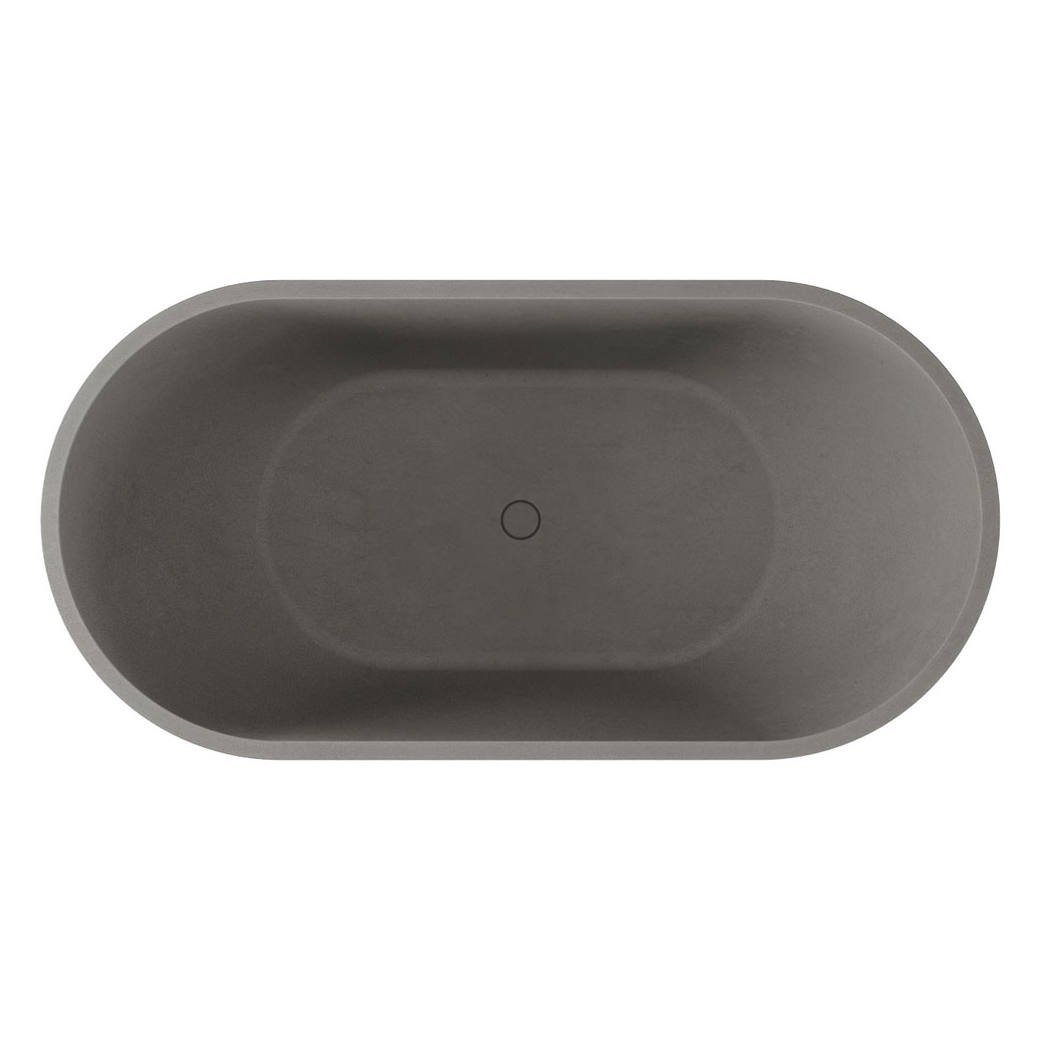 Jada 1500mm Concrete Bath, Warm Grey