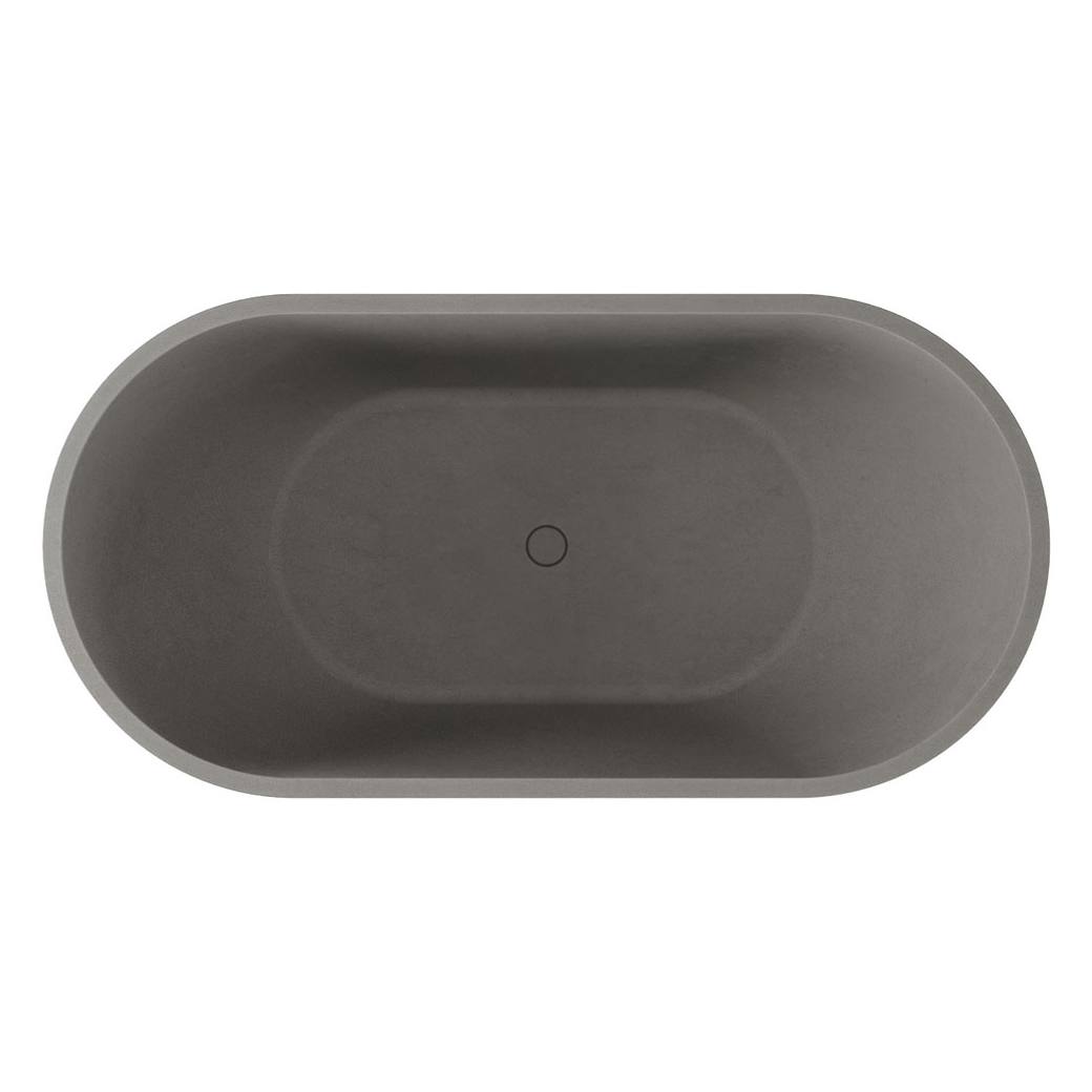Jada 1500mm Concrete Bath, Warm Grey