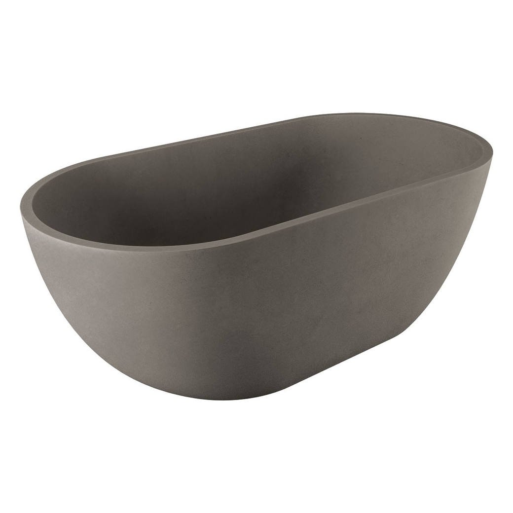 Jada 1500mm Concrete Bath, Warm Grey