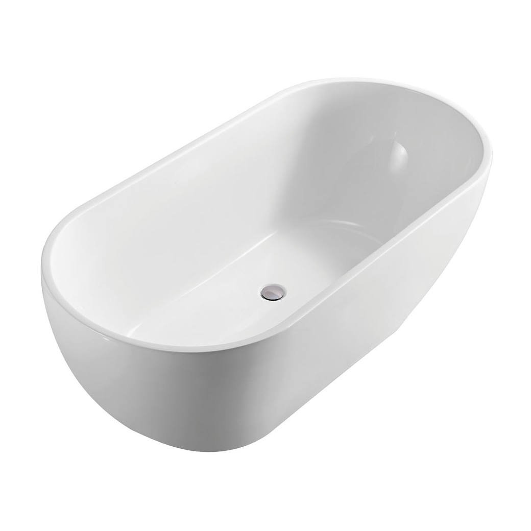 Koko Freestanding Acrylic Bath, 1500mm, Gloss White