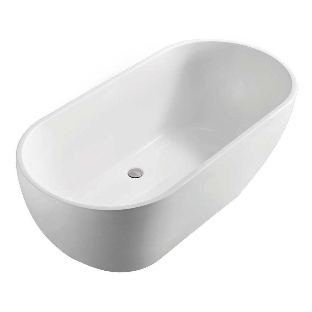 Koko Freestanding Acrylic Bath, 1680mm, Matte White