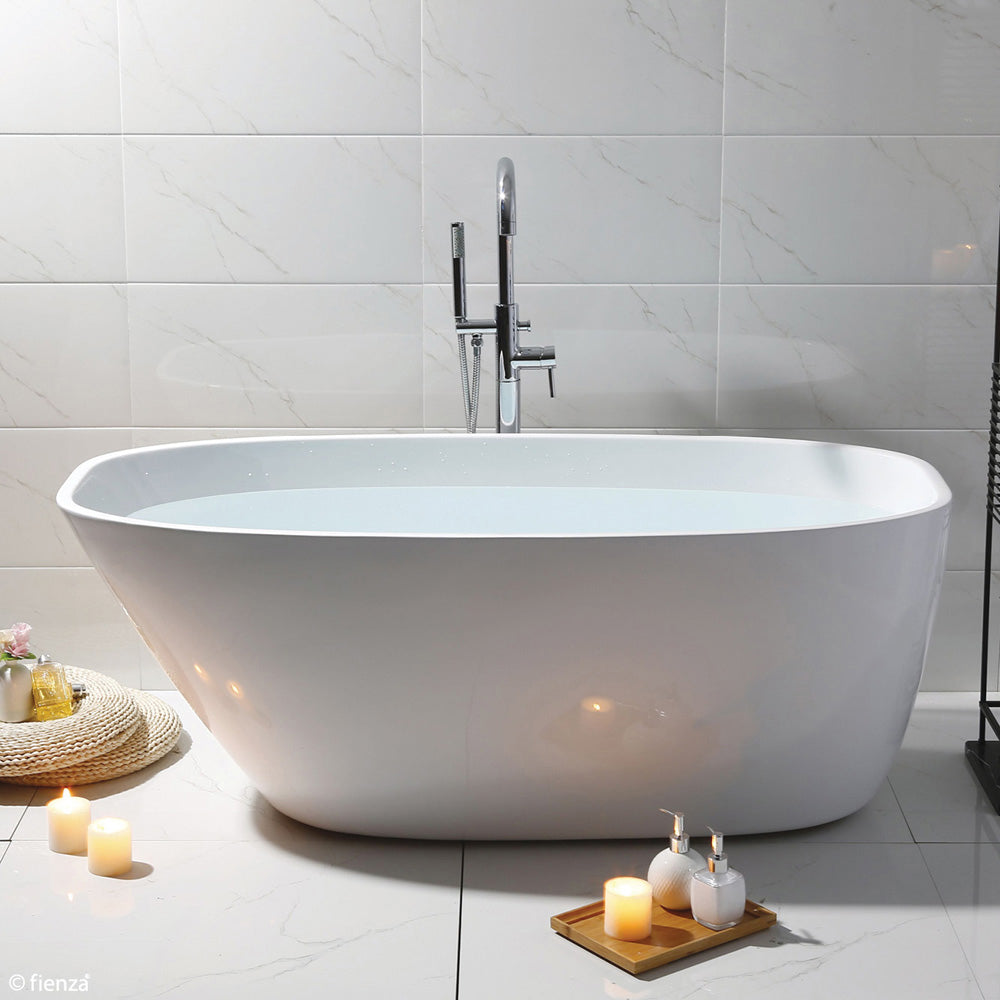 Athenia Freestanding Acrylic Bath 1700mm White Gloss