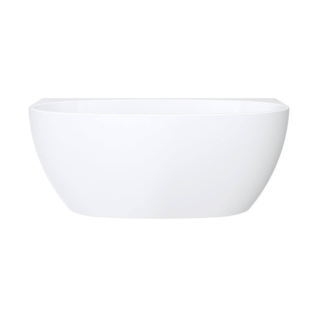 Keeto Back-To-Wall Acrylic Bath, 1500mm, Gloss White