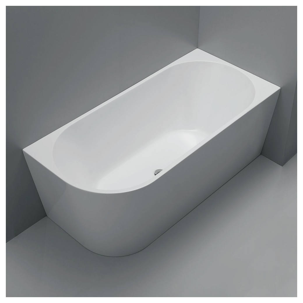 Isabella Left Hand Acrylic Bath 1500mm Gloss White
