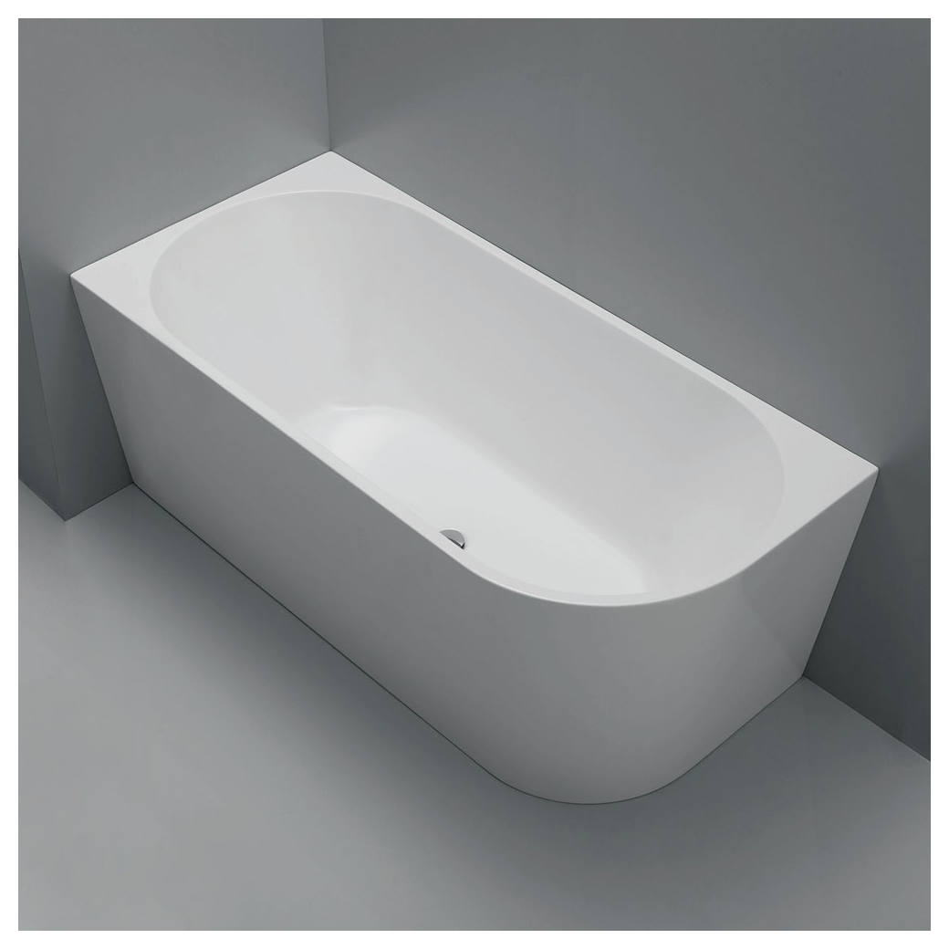 Isabella Right-Hand Acrylic Corner Bath, 1500mm, Matte White