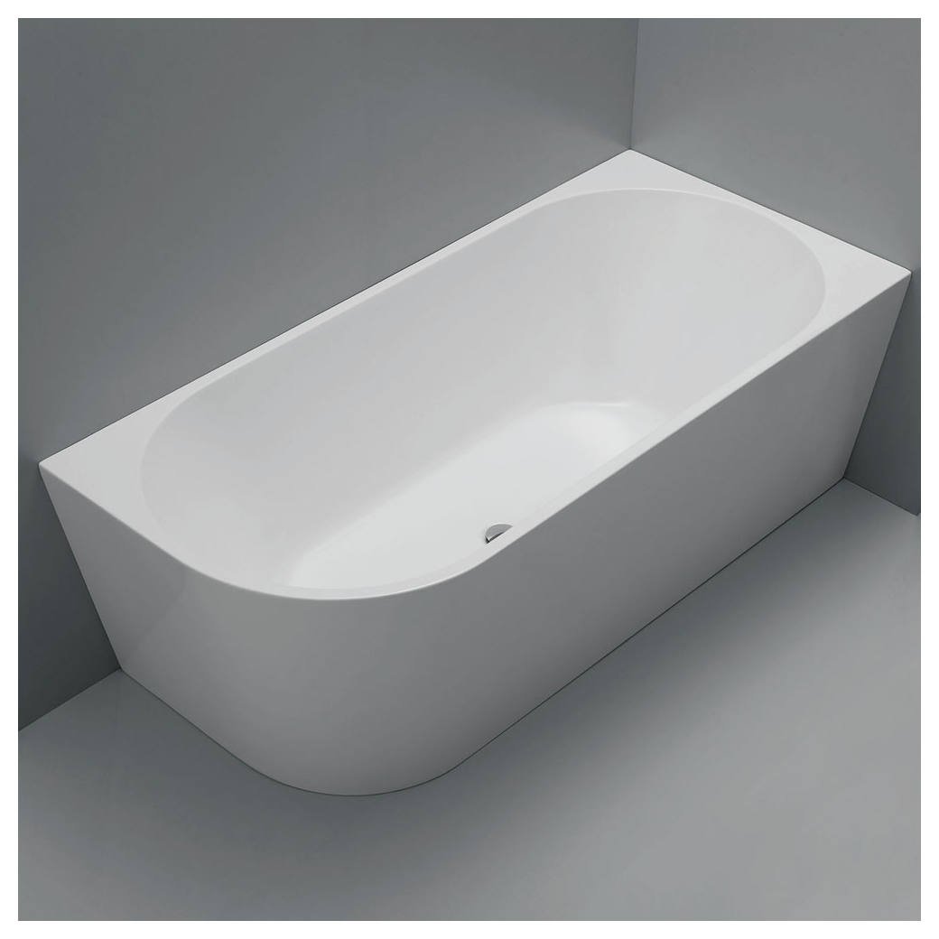 Isabella Left-Hand Acrylic Corner Bath, 1700mm, Matte White