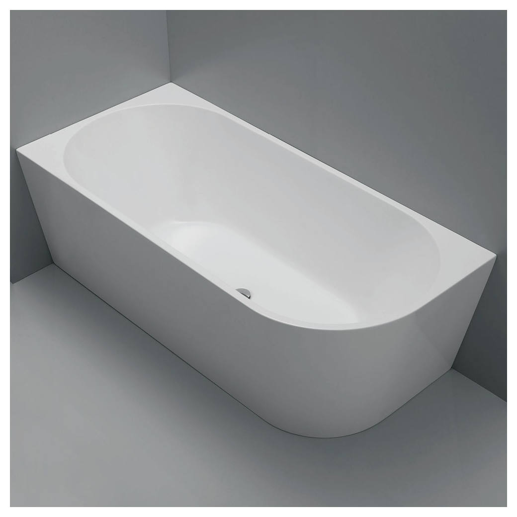 Isabella Right-Hand Acrylic Corner Bath, 1700mm, Matte White