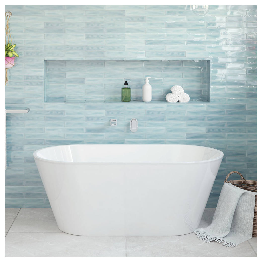 Austin Freestanding Acrylic Bath, 1500mm, Gloss White