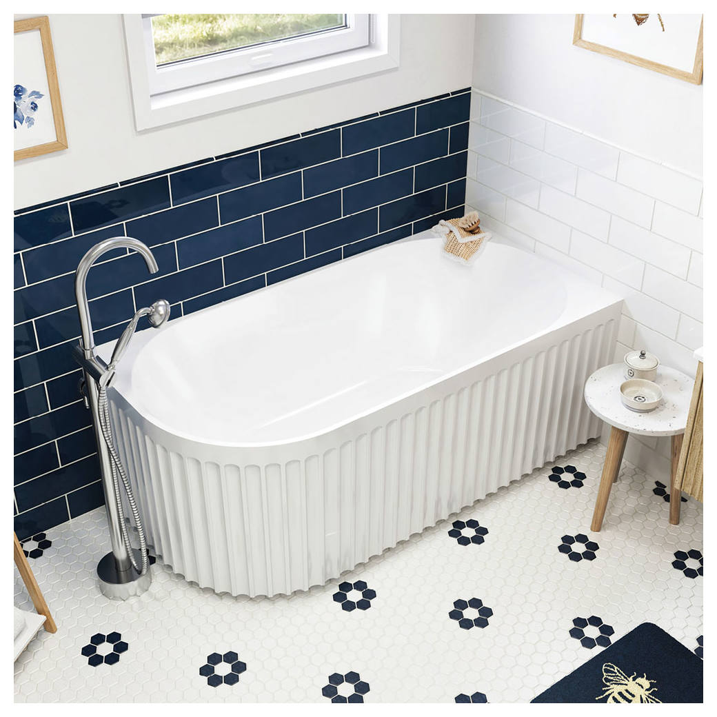 Eleanor Fluted 1500mm Left Hand Corner Bath
