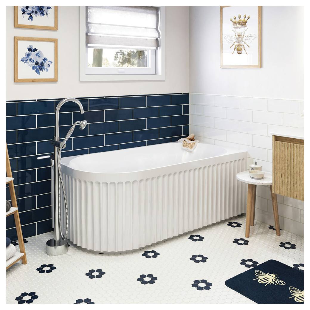 Eleanor Fluted 1500mm Left Hand Corner Bath