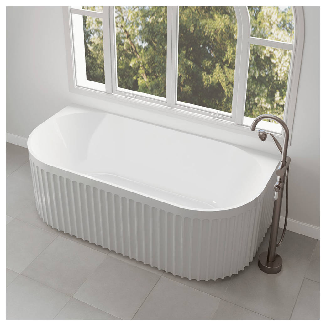 Eleanor Fluted 1700mm Back to Wall Bath