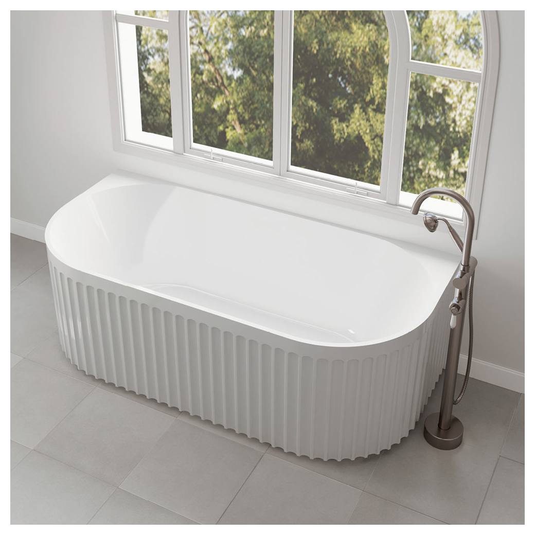 Eleanor Fluted 1700mm Back to Wall Bath