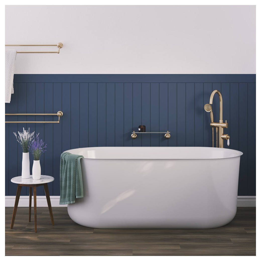 Windsor Freestanding Acrylic Bath, 1500mm, Gloss White