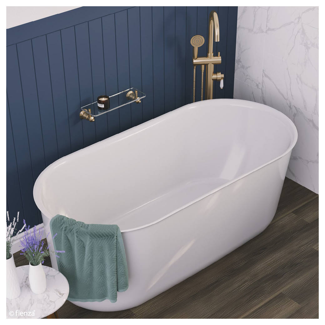 Windsor Freestanding Acrylic Bath, 1500mm, Gloss White