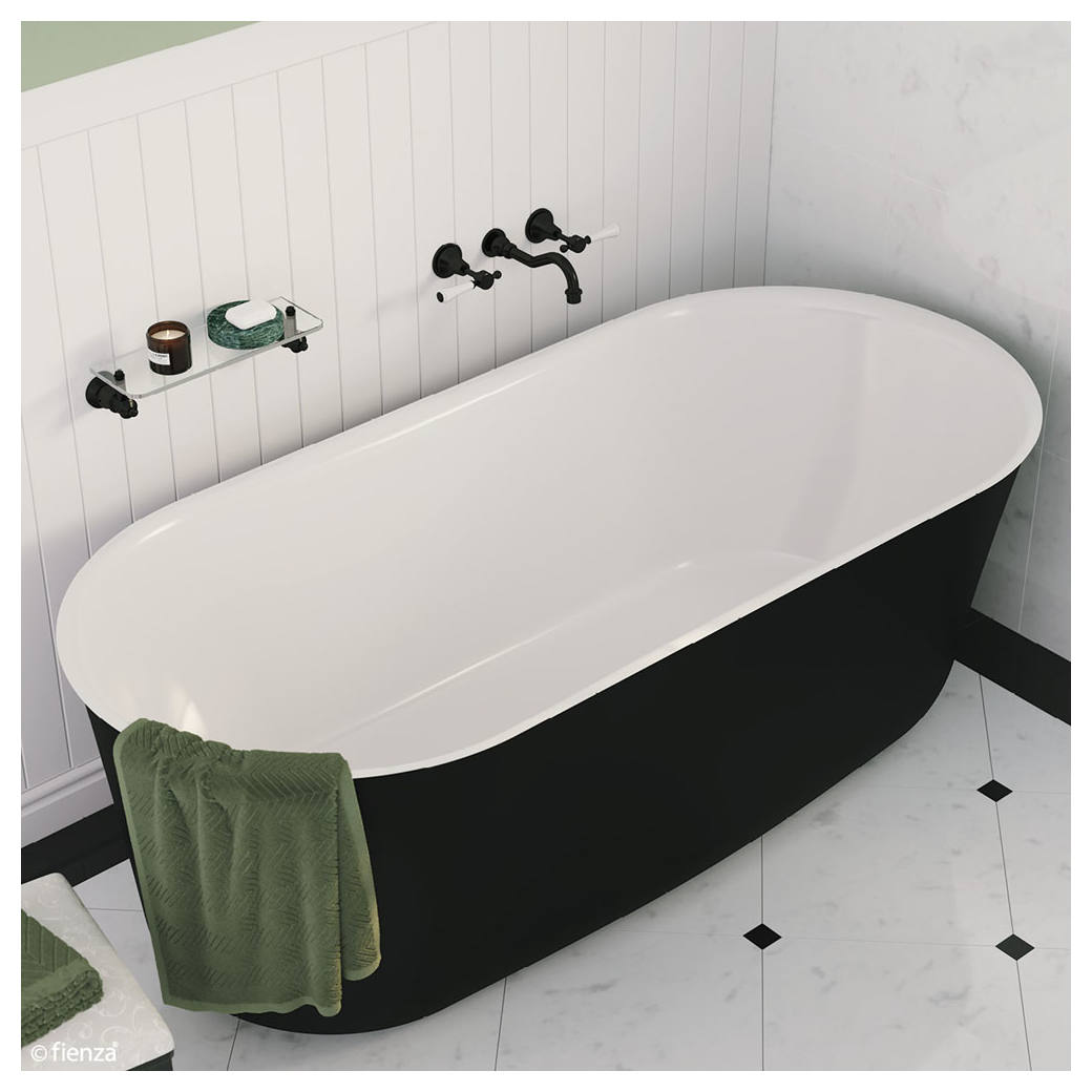 Windsor 1700 Freestanding Acrylic Bath, Matte Black