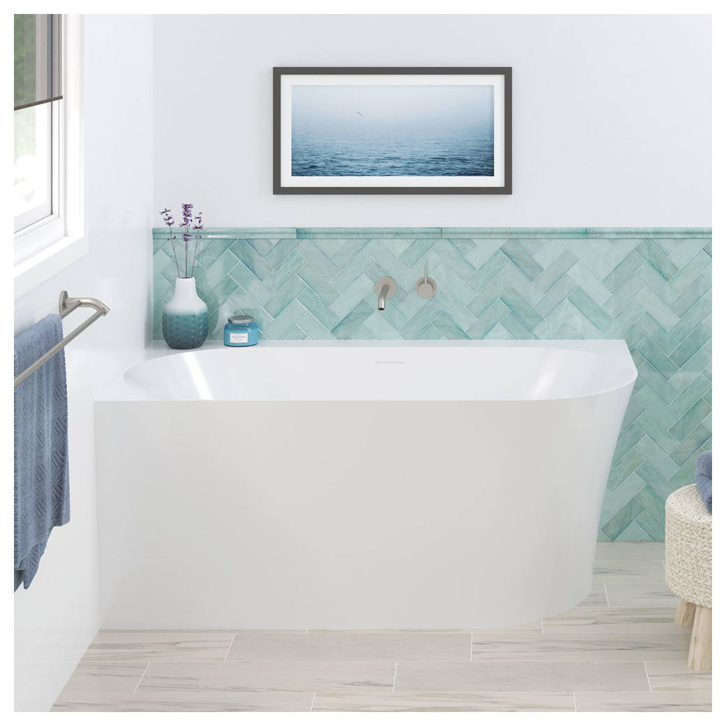 Chloe Right-Hand Acrylic Corner Bath, Gloss White