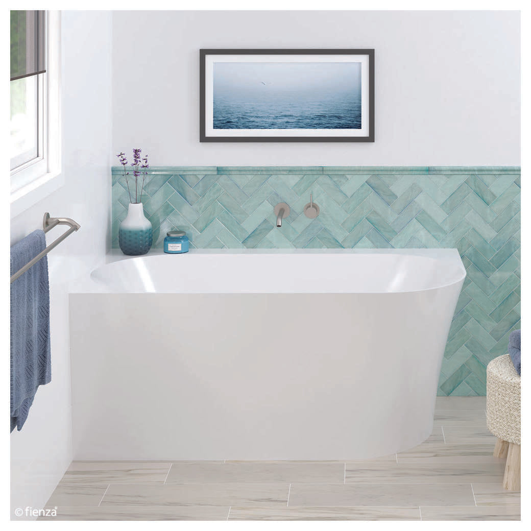 Chloe Right-Hand Acrylic Corner Bath, Gloss White