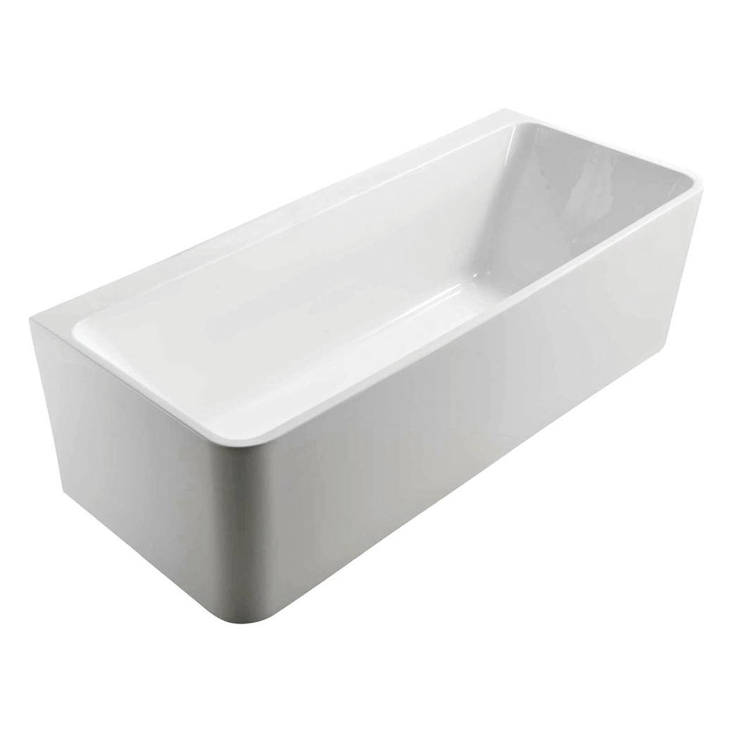 Delta Back-To-Wall Acrylic Bath, 1700mm, Gloss White