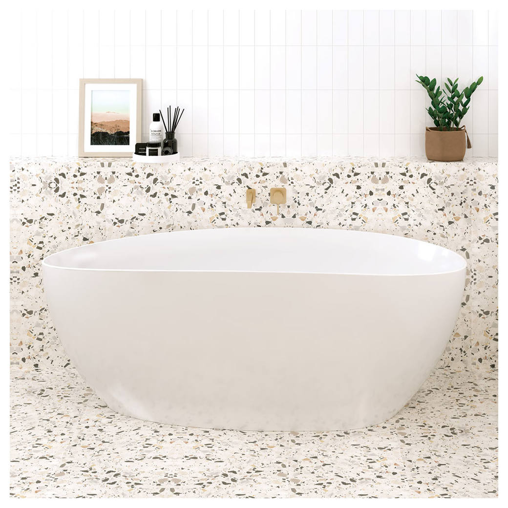 Dayo Freestanding Acrylic Bath, 1700mm, Gloss White