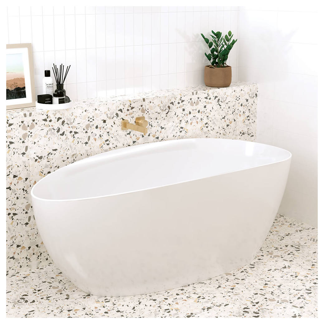 Dayo Freestanding Acrylic Bath, 1700mm, Gloss White