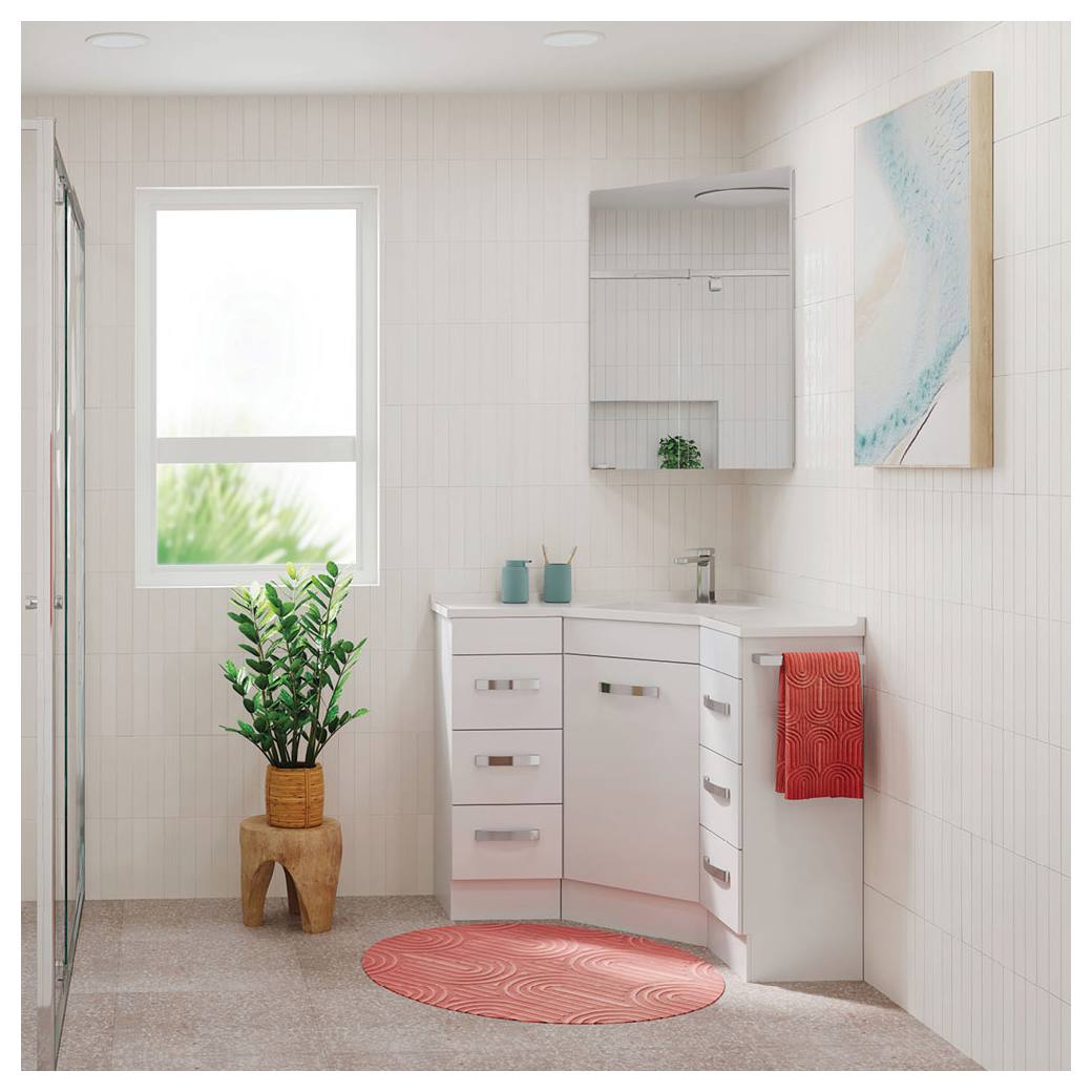 Fienza Corner Mirror Cabinet 600 Wide X 800Cm High