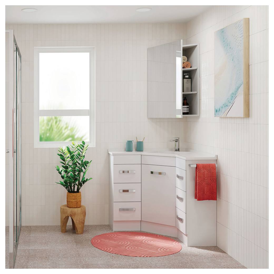 Fienza Corner Mirror Cabinet 600 Wide X 800Cm High