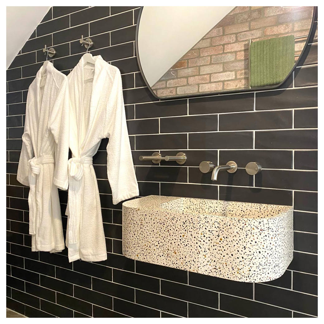 Blanca Concrete Wall Basin, Terrazzo