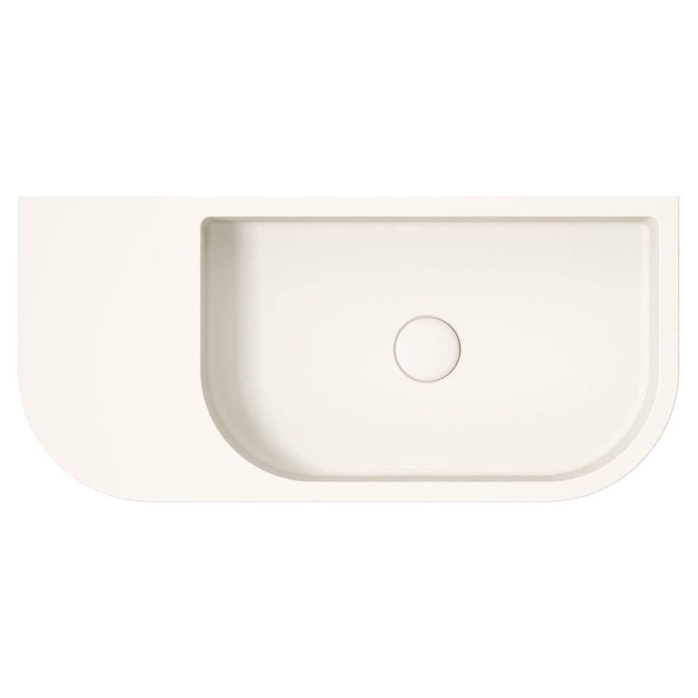 Blanca Concrete Wall Basin, Warm White