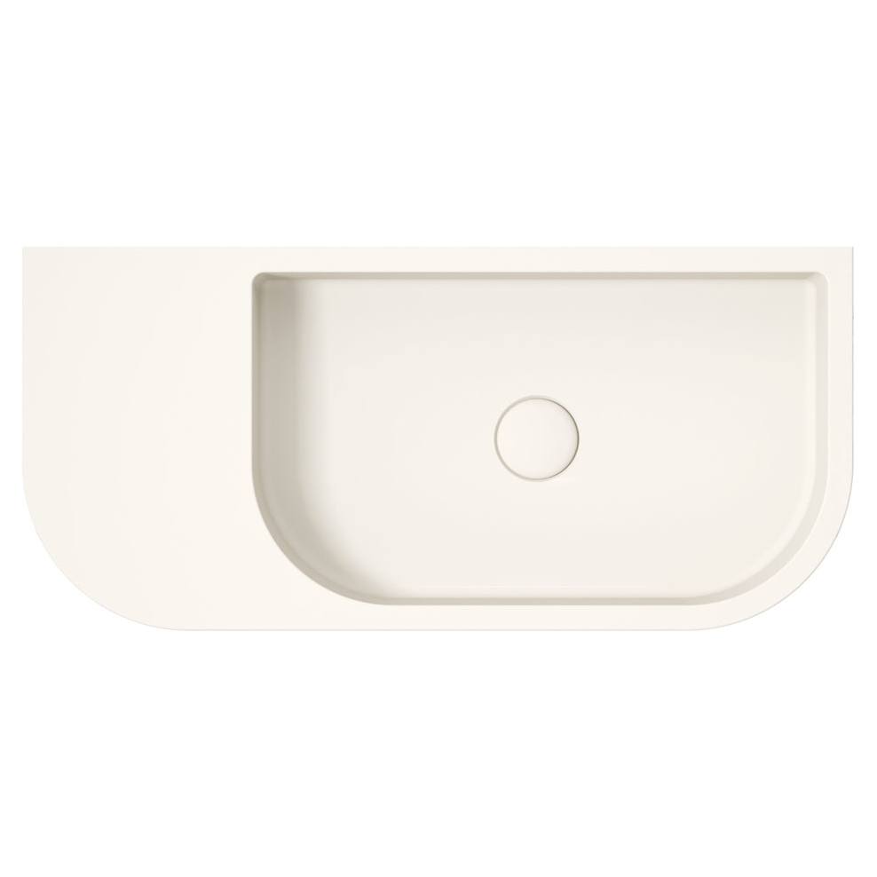 Blanca Concrete Wall Basin, Warm White