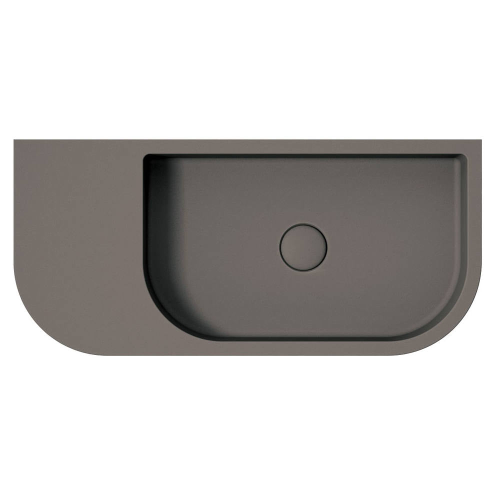 Blanca Concrete Wall Basin, Warm Grey